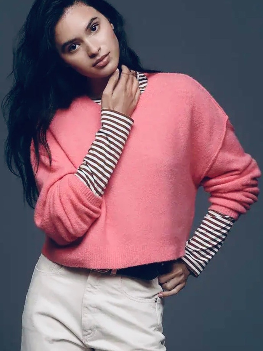 Anthropologie Pilcro Cropped Crewneck Sweater ~ NWT